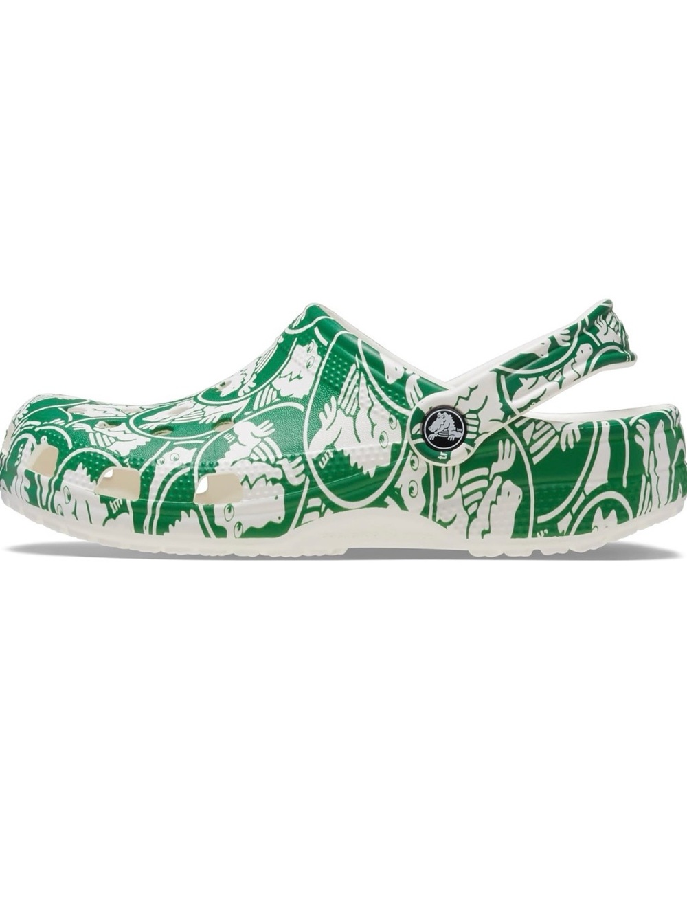 Crocs Unisex-Child Classic Graphic Clog - Green Ivy - Size 7 Toddler